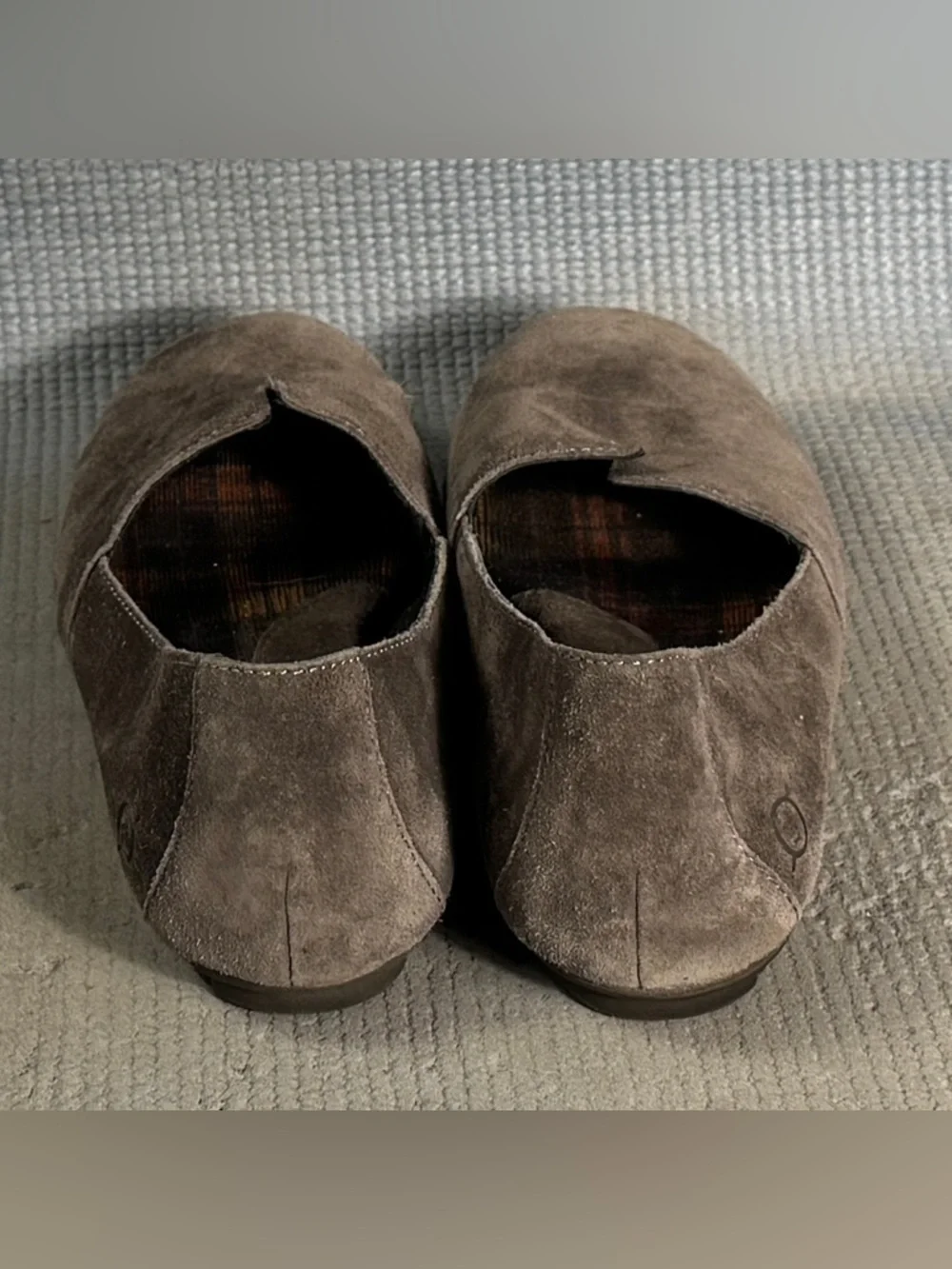 Born Sebra Gray‎ Suede Comfort Moccasin Flat Loafers Shoes Women’s Size 6